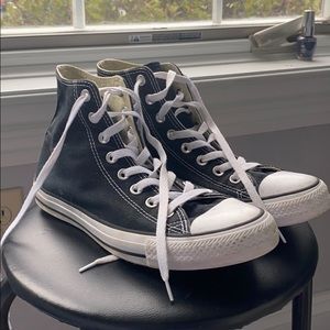 Women’s Size 10 Classic Black High Top Converse